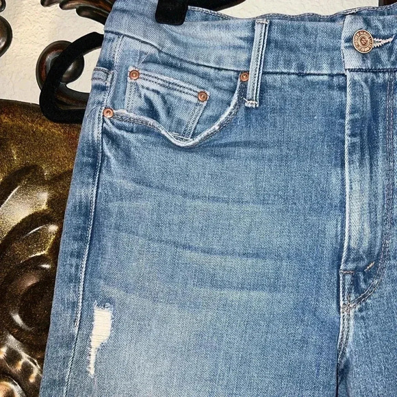 MOTHER Women’s High Waisted Looker Crop Wash Let’s Kick It Denim Jeans Pants 28 - Picture 5 of 16